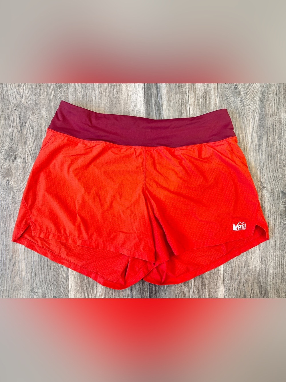 REI -Co Op Women’s Swiftland Running Shorts - Red Coral Large